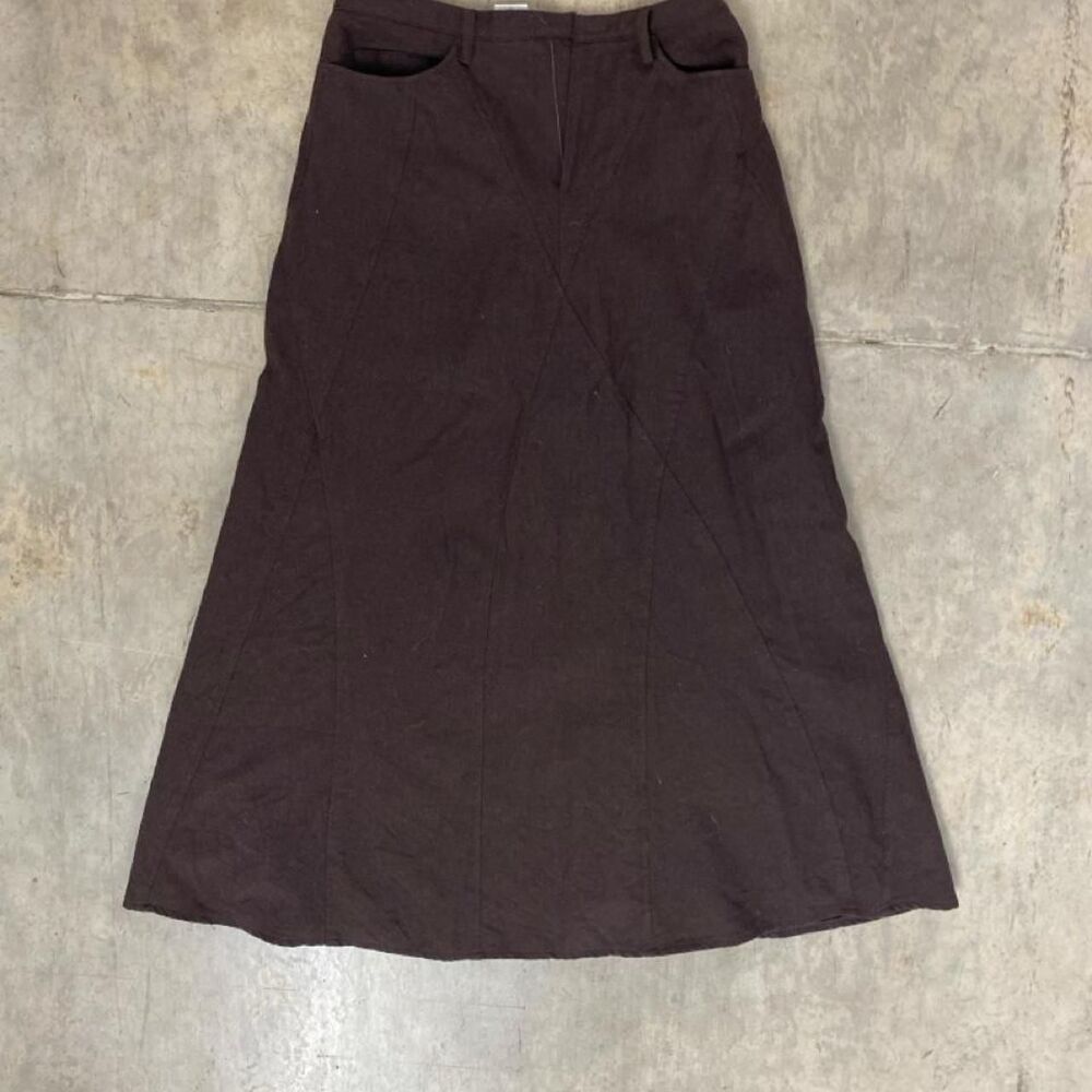 Harve Benard Women's Brown Wool Maxi Skirt- size 10